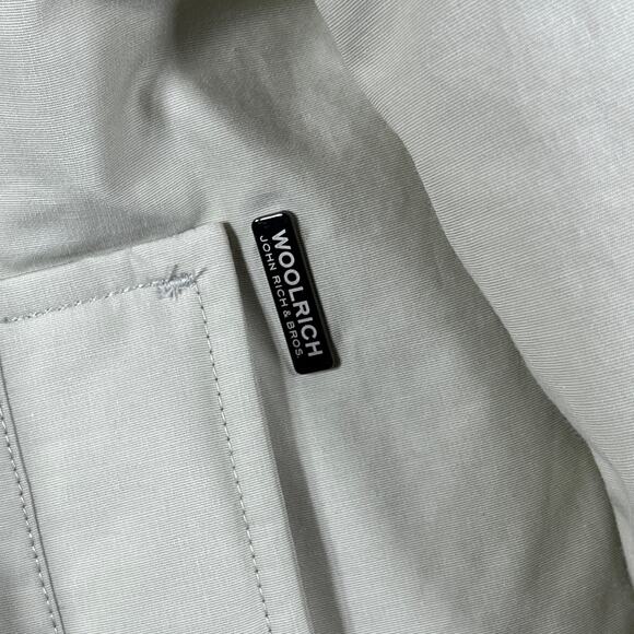 Woolrich Duck Down Puffer Jacket Womens Size‎ XL Cream Hooded Zip Up Pockets - Picture 4 of 16